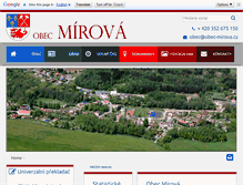 Tablet Screenshot of obec-mirova.cz